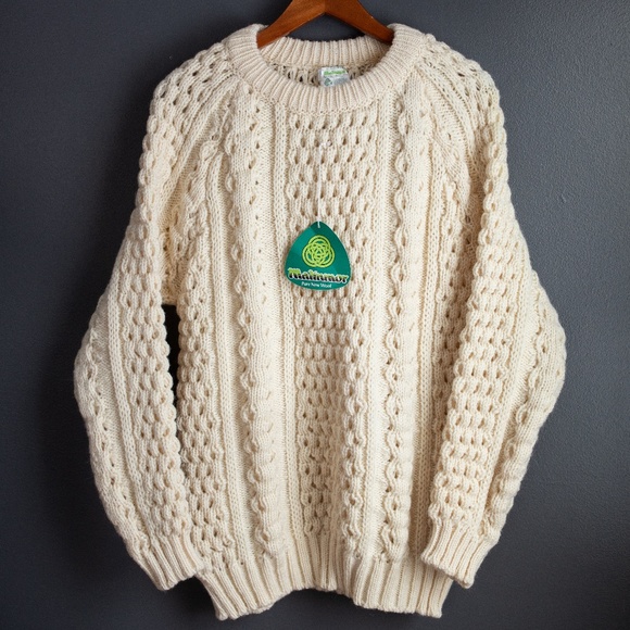 Vintage Wool Ireland Malinmor Fisherman Sweater - Picture 4 of 7